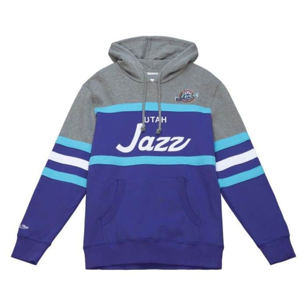 NWT Mitchell & Ness Headcoach Hoody Hardwood Classics Utah Jazz Men's Size Large